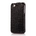 Fashionable Vertically Opened Alligator Pattern Flip Leather Case For iPhone 4 iPhone 4s - Black