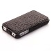 Fashionable Vertically Opened Alligator Pattern Flip Leather Case For iPhone 4 iPhone 4s - Black