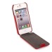 Fashionable Vertically Opened Alligator Pattern Flip Leather Case For iPhone 4 iPhone 4s - Red