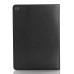 Fine Horse Skin Grain Wax  Design Sleep/Wake Stand PU Leather Folio Case With Card Slots For iPad Air 2 (iPad 6) - Black