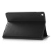 Fine Horse Skin Grain Wax  Design Sleep/Wake Stand PU Leather Folio Case With Card Slots For iPad Air 2 (iPad 6) - Black