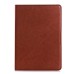 Fine Horse Skin Grain Wax  Design Sleep/Wake Stand PU Leather Folio Case With Card Slots For iPad Air 2 (iPad 6) - Brown