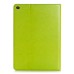 Fine Horse Skin Grain Wax  Design Sleep/Wake Stand PU Leather Folio Case With Card Slots For iPad Air 2 (iPad 6) - Green