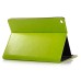 Fine Horse Skin Grain Wax  Design Sleep/Wake Stand PU Leather Folio Case With Card Slots For iPad Air 2 (iPad 6) - Green