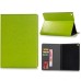 Fine Horse Skin Grain Wax  Design Sleep/Wake Stand PU Leather Folio Case With Card Slots For iPad Air 2 (iPad 6) - Green