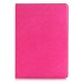 Fine Horse Skin Grain Wax  Design Sleep/Wake Stand PU Leather Folio Case With Card Slots For iPad Air 2 (iPad 6) - Magenta