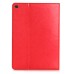 Fine Horse Skin Grain Wax  Design Sleep/Wake Stand PU Leather Folio Case With Card Slots For iPad Air 2 (iPad 6) - Red