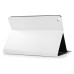 Fine Horse Skin Grain Wax  Design Sleep/Wake Stand PU Leather Folio Case With Card Slots For iPad Air 2 (iPad 6) - White