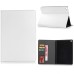 Fine Horse Skin Grain Wax  Design Sleep/Wake Stand PU Leather Folio Case With Card Slots For iPad Air 2 (iPad 6) - White