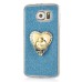 Finger Holder Clip Ring Stand TPU Glitter Case For Samsung Galaxy S6 G920 - Blue