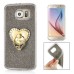 Finger Holder Clip Ring Stand TPU Glitter Case For Samsung Galaxy S6 G920 - Grey