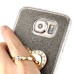 Finger Holder Clip Ring Stand TPU Glitter Case For Samsung Galaxy S6 G920 - Grey