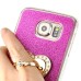 Finger Holder Clip Ring Stand TPU Glitter Case For Samsung Galaxy S6 G920 - Magenta