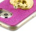 Finger Holder Clip Ring Stand TPU Glitter Case For Samsung Galaxy S6 G920 - Magenta