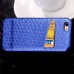 Fish-Scale Pattern Hard Case Cover With Card Slot for iPhone 6 / 6s - Blue