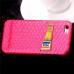 Fish-Scale Pattern Hard Case Cover With Card Slot for iPhone 6 / 6s - Magenta