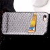 Fish-Scale Pattern Hard Case Cover With Card Slot for iPhone 6 / 6s Plus - Silver