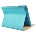 Five Rings Design Stand Flip Leather Case For iPad 2/3/4 - Light Blue