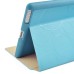 Five Rings Design Stand Flip Leather Case For iPad 2/3/4 - Light Blue