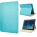 Five Rings Design Stand Flip Leather Case For iPad 2/3/4 - Light Blue