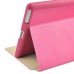 Five Rings Design Stand Flip Leather Case For iPad 2/3/4 - Magenta