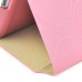 Five Rings Design Stand Flip Leather Case For iPad 2/3/4 - Pink