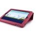 Folder Leather Flip Case Folio Cover For iPad 2 / 3 / 4 - Magenta