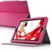 Folio Leather Stand Case For iPad 2 / 3 / 4 - Magenta