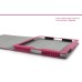 Folio Leather Stand Case For iPad 2 / 3 / 4 - Magenta