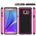 Football Grain 2 In 1 PC And Silicone Protective Hybrid Case Cover for Samsung Galaxy Note 7 - Magenta