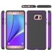 Football Grain 2 In 1 PC And Silicone Protective Hybrid Case Cover for Samsung Galaxy Note 7 - Purple