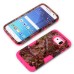Forest PC And TPU Protective Hard Back Case Cover for Samsung Galaxy S7 G930 - Rose red
