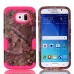 Forest PC And TPU Protective Hard Back Case Cover for Samsung Galaxy S7 G930 - Rose red