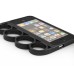 Four Connective Rings Design Electroplated Bumper Case For iPhone 5 iPhone 5S - Black