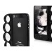 Four Connective Rings Design Electroplated Bumper Case For iPhone 5 iPhone 5S - Black