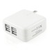 Four USB Ports Power Charger Adapter For iPhone iPad iPod with US Plug - White