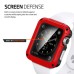 Front Side Back Protective Hybrid TPU And PC Case Cover For Apple Watch 42 mm Versions - Red