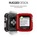 Front Side Back Protective Hybrid TPU And PC Case Cover For Apple Watch 42 mm Versions - Red