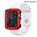 Front Side Back Protective Hybrid TPU And PC Case Cover For Apple Watch 42 mm Versions - Red