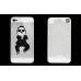 Gangnam Style Pattern Back Cover For iPhone 4 - White