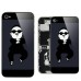 Gangnam Style Pattern Back Cover For iPhone 4S - Black