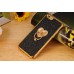 Glittering Powder Finger Ring Electroplate TPU Protective Case Cover for iPhone 6 / 6s - Black