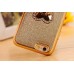 Glittering Powder Finger Ring Electroplate TPU Protective Case Cover for iPhone 6 / 6s - Gold