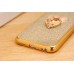 Glittering Powder Finger Ring Electroplate TPU Protective Case Cover for iPhone 6 / 6s - Gold
