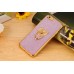 Glittering Powder Finger Ring Electroplate TPU Protective Case Cover for iPhone 6 / 6s - Purple