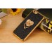 Glittering Powder Finger Ring Electroplate TPU Protective Case Cover for iPhone 6 / 6s Plus - Black