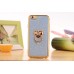 Glittering Powder Finger Ring Electroplate TPU Protective Case Cover for iPhone 6 / 6s Plus - Blue