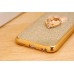 Glittering Powder Finger Ring Electroplate TPU Protective Case Cover for iPhone 6 / 6s Plus - Gold