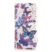 Glittering Rhinestone Inlaid Colorful Drawing Pattern Magnetic Folio Leather Case with Card Slot for Samsung Galaxy Note 4 - Big Butterflies