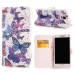 Glittering Rhinestone Inlaid Colorful Drawing Pattern Magnetic Folio Leather Case with Card Slot for Samsung Galaxy Note 4 - Big Butterflies